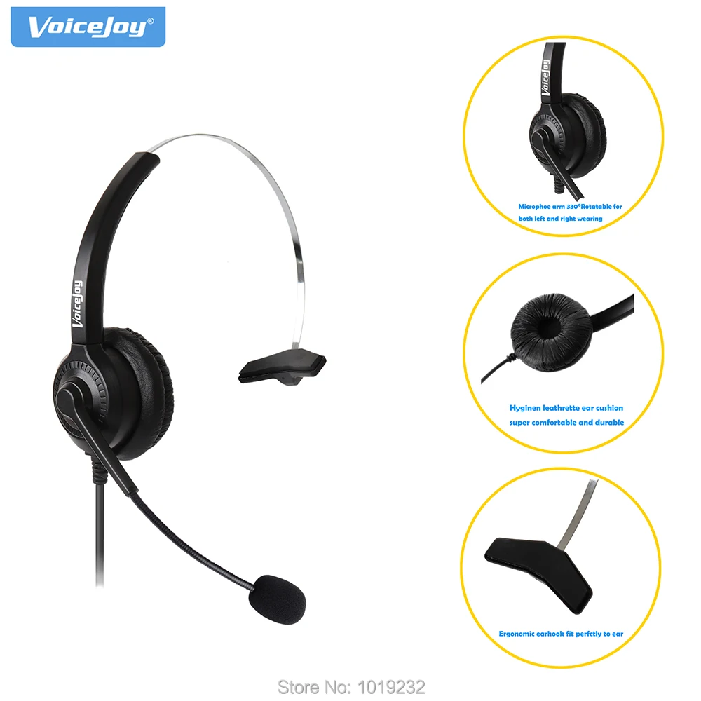 VoiceJoy монофоническая телефонная гарнитура для колл-центра RJ9 4P4C разъем RJ10/RJ12