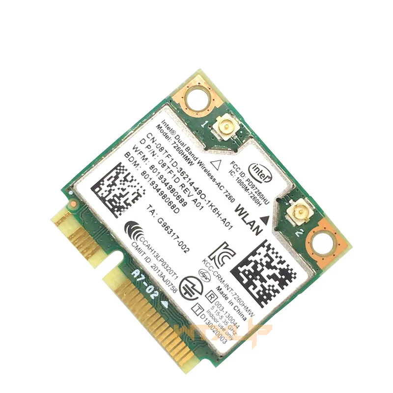 876 м Dual Band 2 4G + 5G Bluetooth V4.0 Wi Fi Беспроводной Mini PCI E карта для Intel 7260 AC 7260HMW 7265 7265HMW 8265