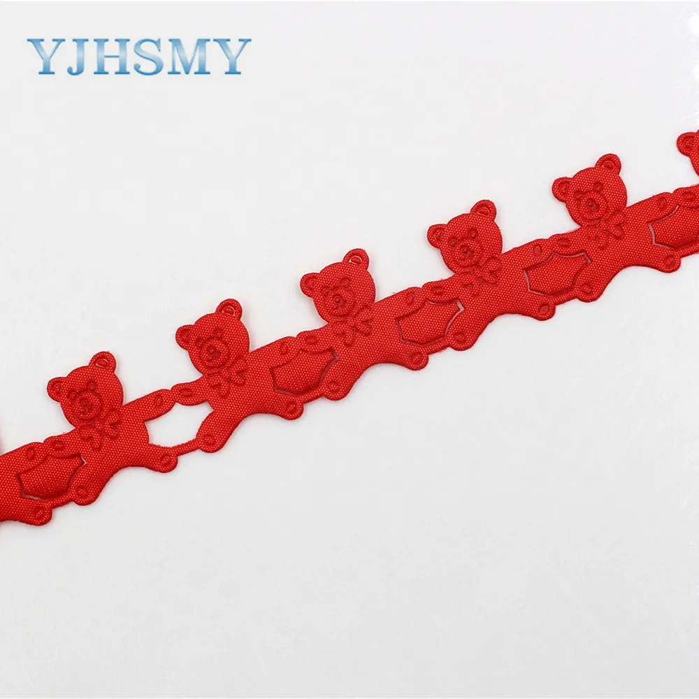 YJHSMY 1712236 горячая Распродажа 22 мм 25 ярдов двусторонние Полые Цветы атласная лента