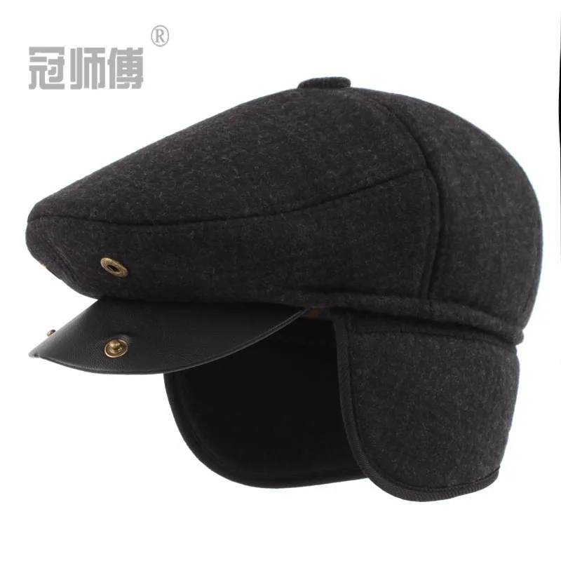 Корона шеф повар шляпа мужчин среднего возраста теплая зимняя шапка старик