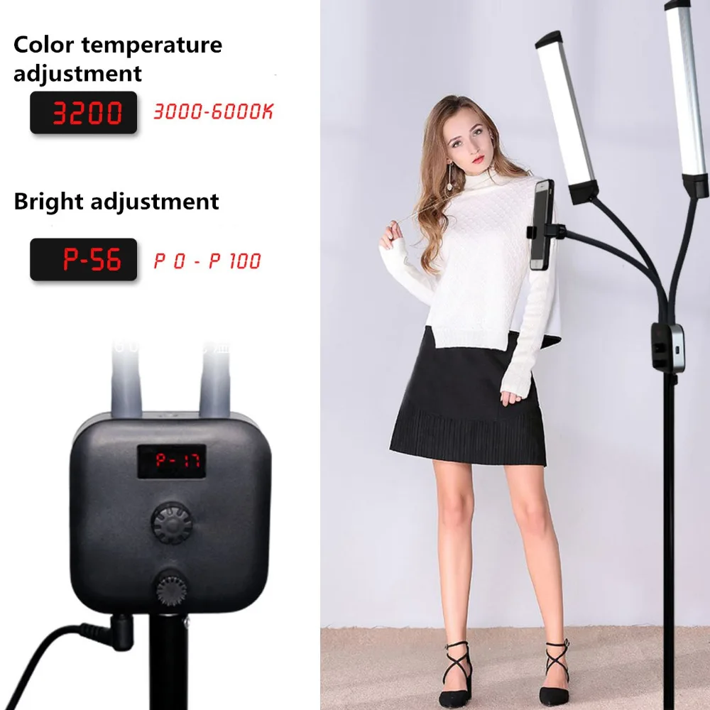 GSKAIWEN 40W LED Photographic Light Dimmable 3000-6000K Makeup Beauty Eyebrow Tattoo Lamp Studio Video with Tripod | Электроника
