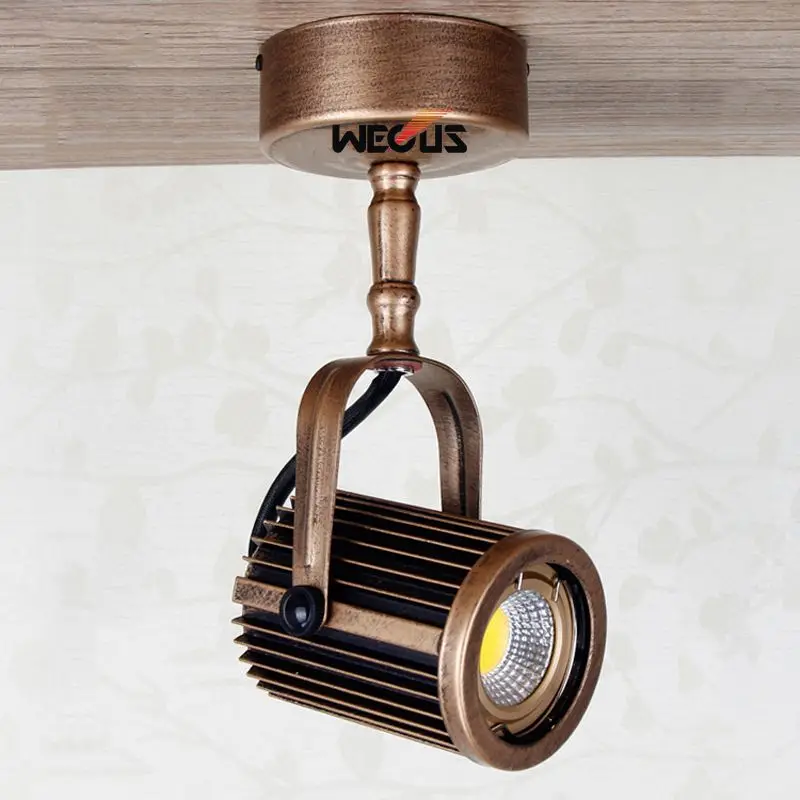 Европейский стиль ретро длинный полюс Светодиодные прожекторы магазин одежды