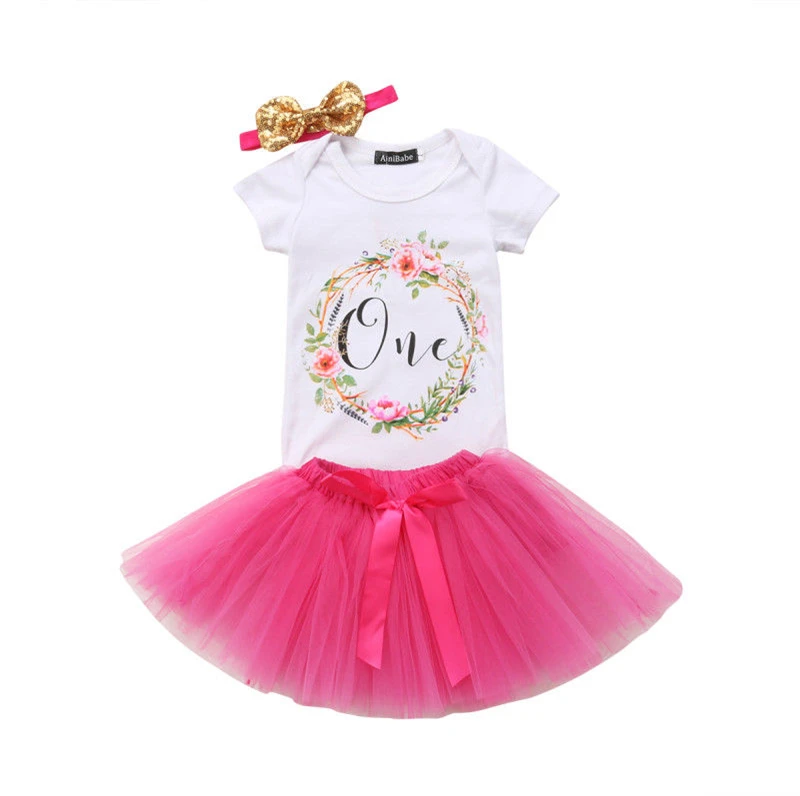 Комплекты одежды на день рождения для маленьких девочек 1 год комбинезоны с