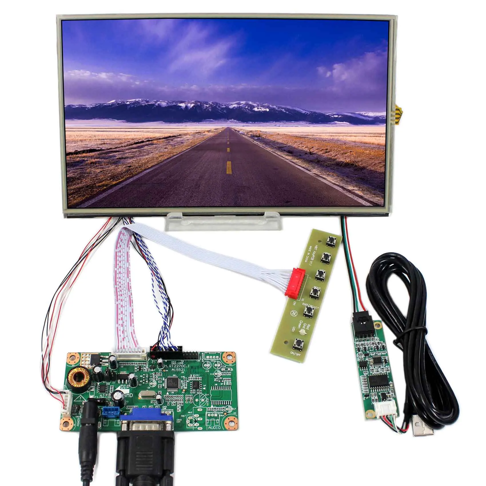 

10,1 дюймов B101XAN01 1366x768 резистивный сенсорный ЖК-экран VS101TP-A2 + VGA ЖК-контроллер плата RT2270C-A