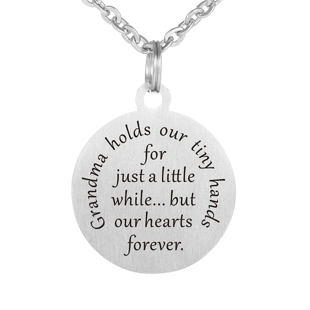 30 мм нержавеющая сталь круглый бабушка Наши Сердца Навсегда тарелки в форме букв