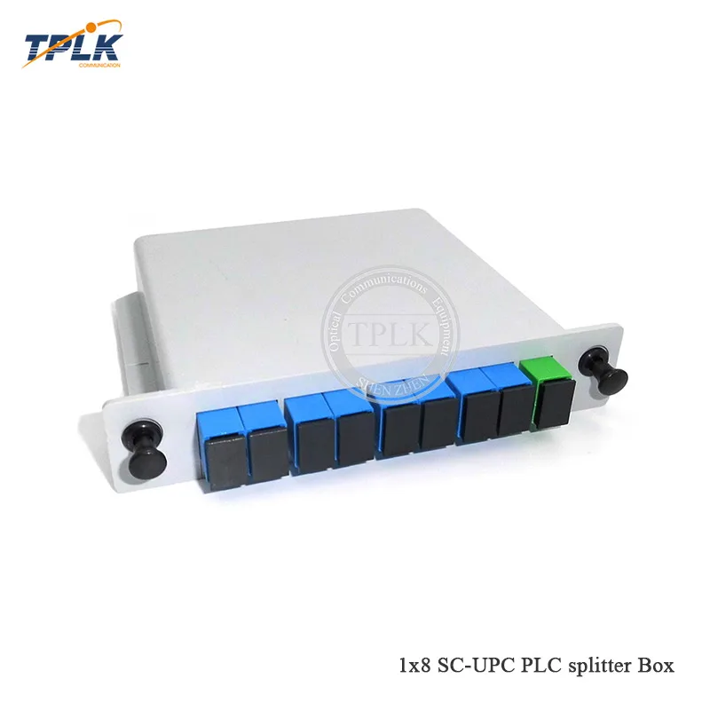 Оптоволоконный разветвитель SC UPC PLC 1X8 1 шт. коробка для кассет оптоволоконный FTTH
