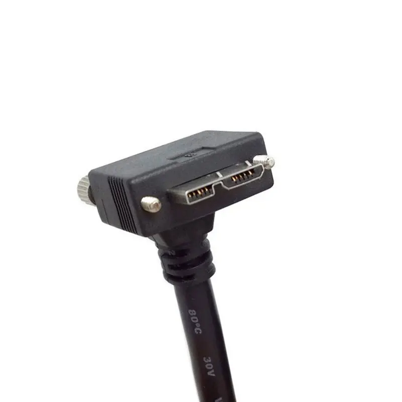 Новый 90 градусов под прямым углом микро USB винт Крепление объектива к 3 0 A Тип