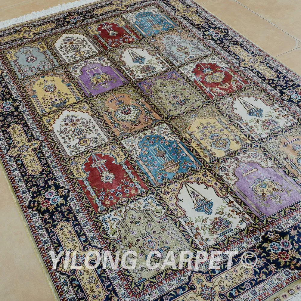 Традиционный турецкий ковер Yilong 4 'x 6' садовый выгодный античный Шелковый