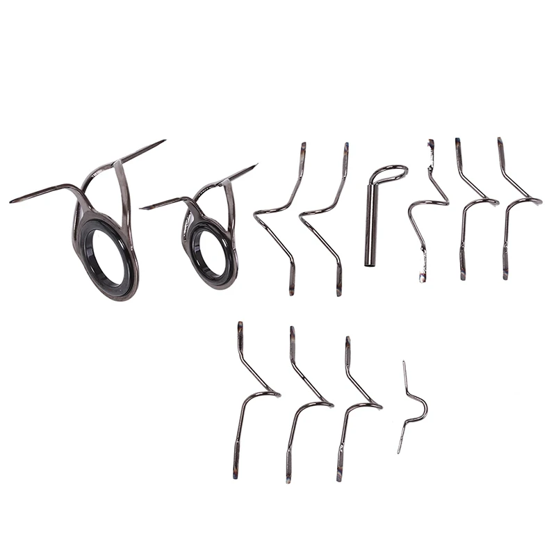 High Quality Fly Rod Guide Set Repair Kit Fishing Building Wrapping 6#/7# Stainless Tip Hook | Спорт и развлечения