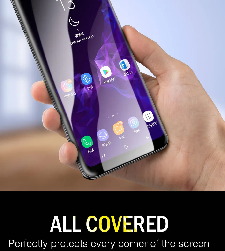 Полное покрытие Гидрогелевая пленка для samsung Galaxy S10 Plus S10 E S10E Защита экрана для samsung Note 8 9 A9 S9 Plus защитная пленка