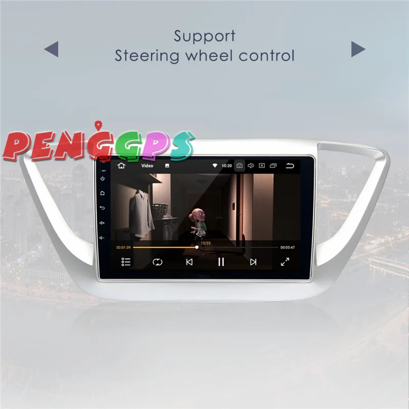 Автомобильный стерео Мультимедиа Радио Android gps для hyundai Solaris 2017 2018 verna I25 4 Гб + 32 8 core