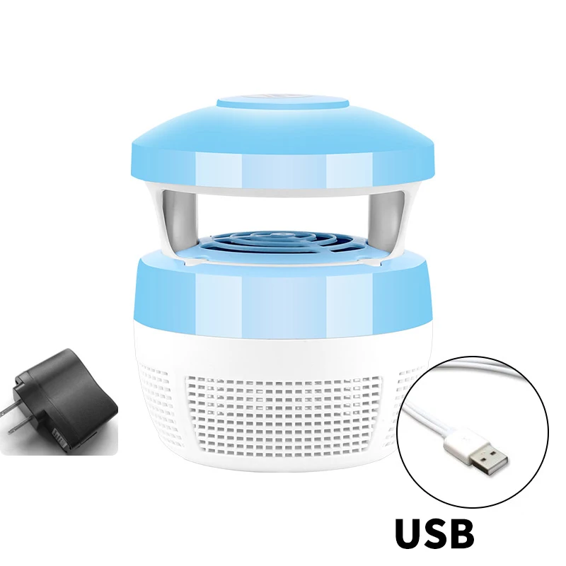 bule USB зарядка антимоскитная лампа Смарт оптически контролируемый безопасности москитная убийца лампы - Цвет: bule