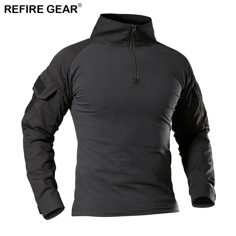 Мужская футболка с длинным рукавом Refire Gear камуфляжная дышащая походная рубашка