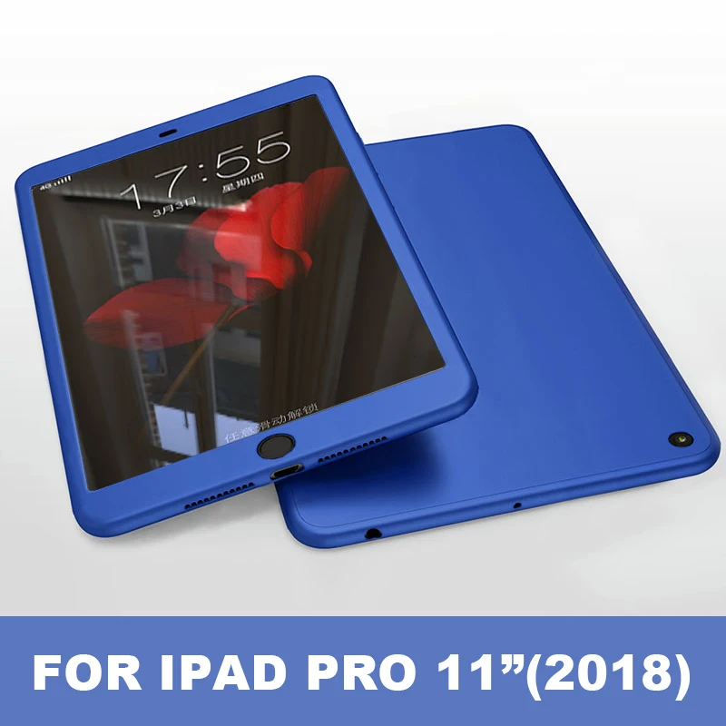 For iPad Pro 11 NV Для нового iPad Mini 5 4 3 Чехол для iPad Pro 11 Air 1 2 360 полный защитный силиконовый чехол для iPad 9,7 со стеклом - Цвет: For iPad Pro 11 NV