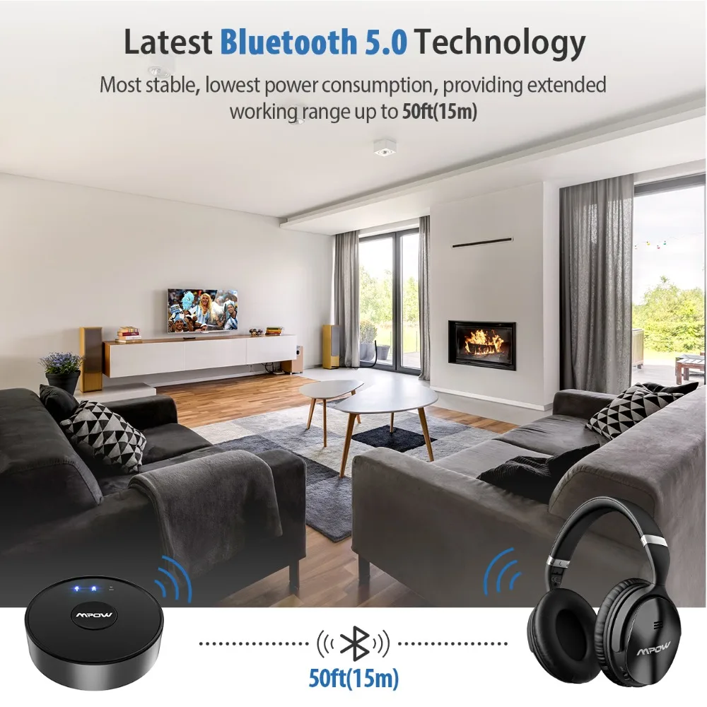 Mpow 261A Bluetooth 5 0 передатчик Real APTX/APTX HD/APTX LL беспроводной аудио адаптер с двумя