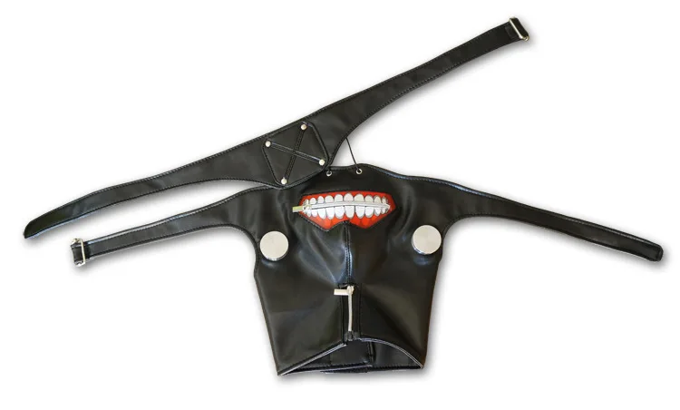 Аниме Косплей Токийский Гуль канеки Кен Регулируемая Маска на молнии пу кожаные