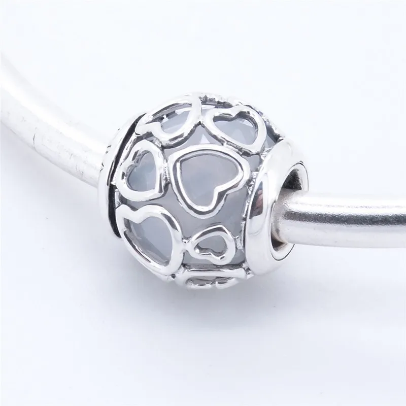 Подходит для браслетов pandora подвески из стерлингового серебра 925 пробы белые CZ