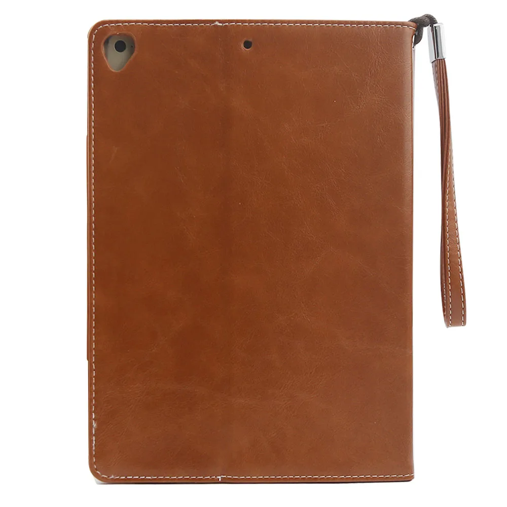 Light Brown Чехол для планшета для iPad 9,7 Pro 9,7 дюймов Air 2 Air 1 чехол из искусственной кожи портфель полный корпус протектор флип чехол с подставкой - Цвет: Light Brown