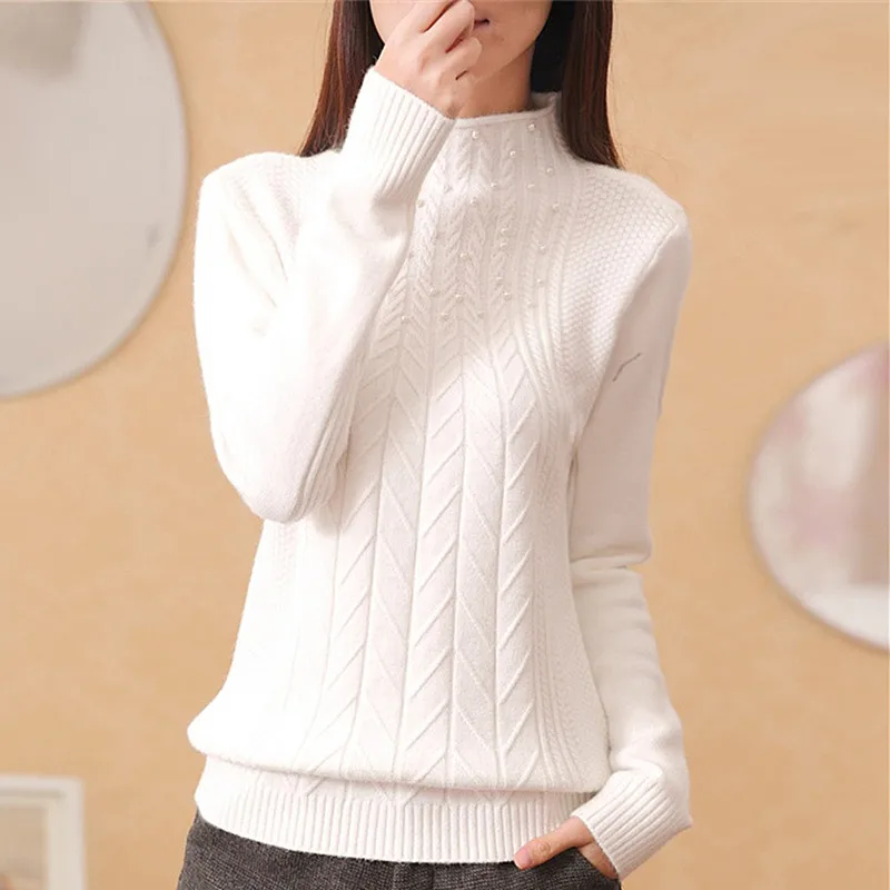 Hot Sale New Arrival Fashion Women Outerwear Turtleneck Sweater Female Autumn Winter All-Match Slim W-176 | Женская одежда