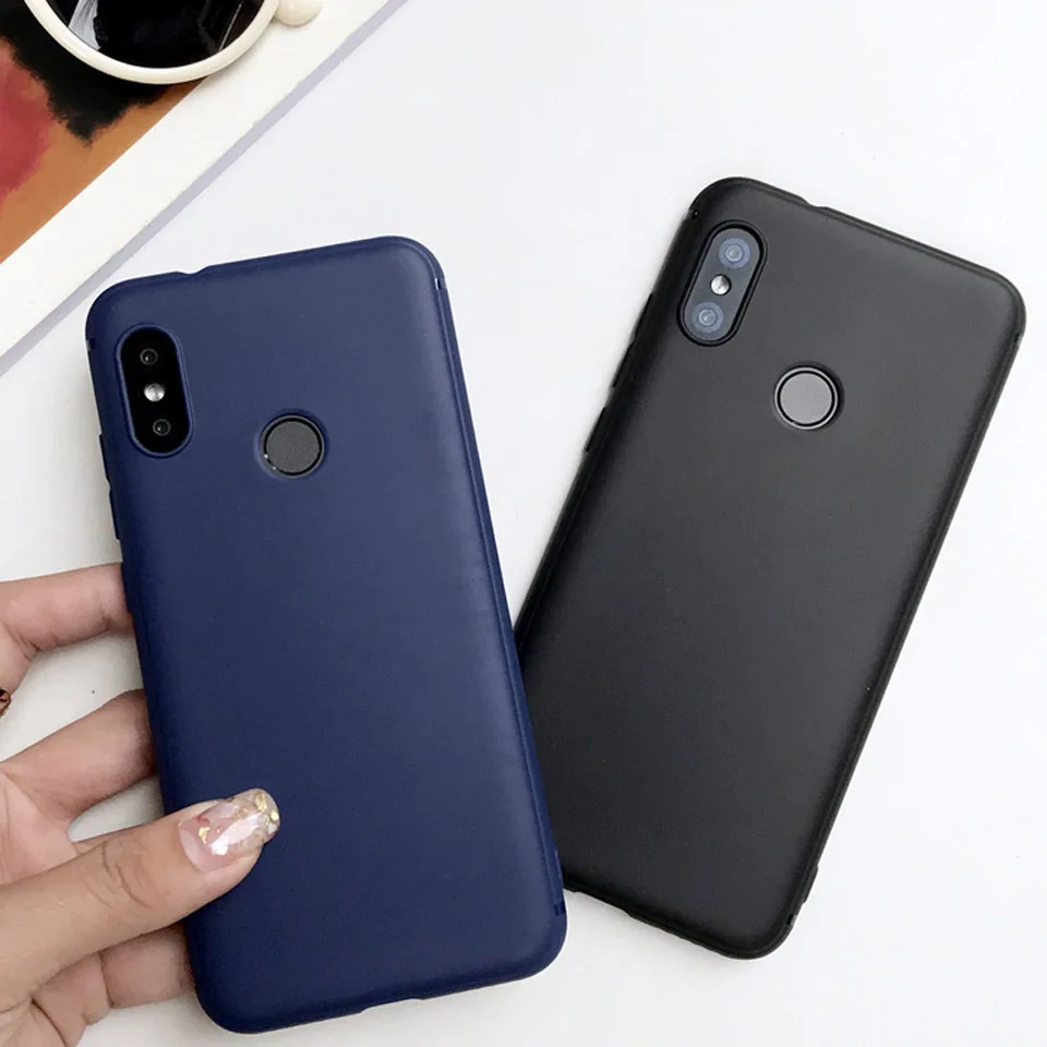 Чехол Matte TPU для Xiaomi Redmi 6 Pro 4A 5A 6A 4x Note 4 5 Plus S2 Y1 Y2 Mi A2 A1 8 SE, силиконовая задняя мягкая оболочка для телефона.