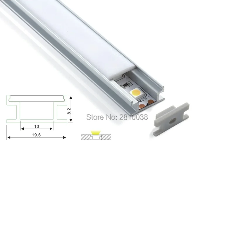20 X 1M Sets/Lot H type led aluminum profile and flat channel profile led for ground or floor lighting