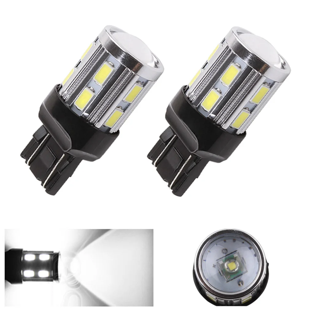 

2 шт. белый красный желтый 7443 светодиодный T20 Xenon 12SMD W21/5 Вт Автомобильные поворотные сигнальные огни 5 Вт высокой мощности 5730 СВЕТОДИОДНЫЙ Автомобильный источник света авто лампа
