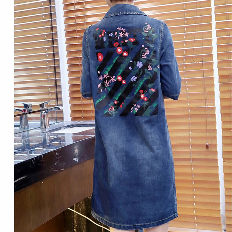 Женское повседневное свободное тонкое джинсовое платье с v образным вырезом H0054