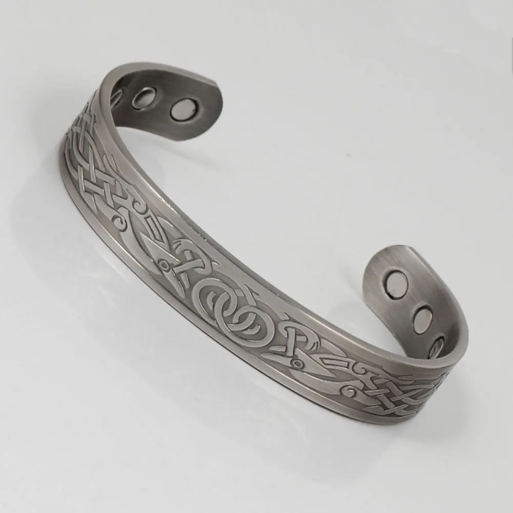 Wollet Jewelry Magnetic Therapy Pure Copper Bracelet Bangle for Men Open Cuff Bio Magnet Antique Pain Relief Anti Arthritis | Украшения и
