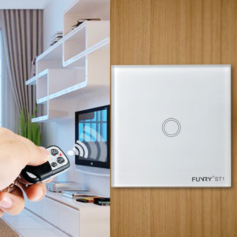 Funry ST1 1Gang стандарт Великобритании смарт переключатель дистанционное управление/Сенсорный настенный