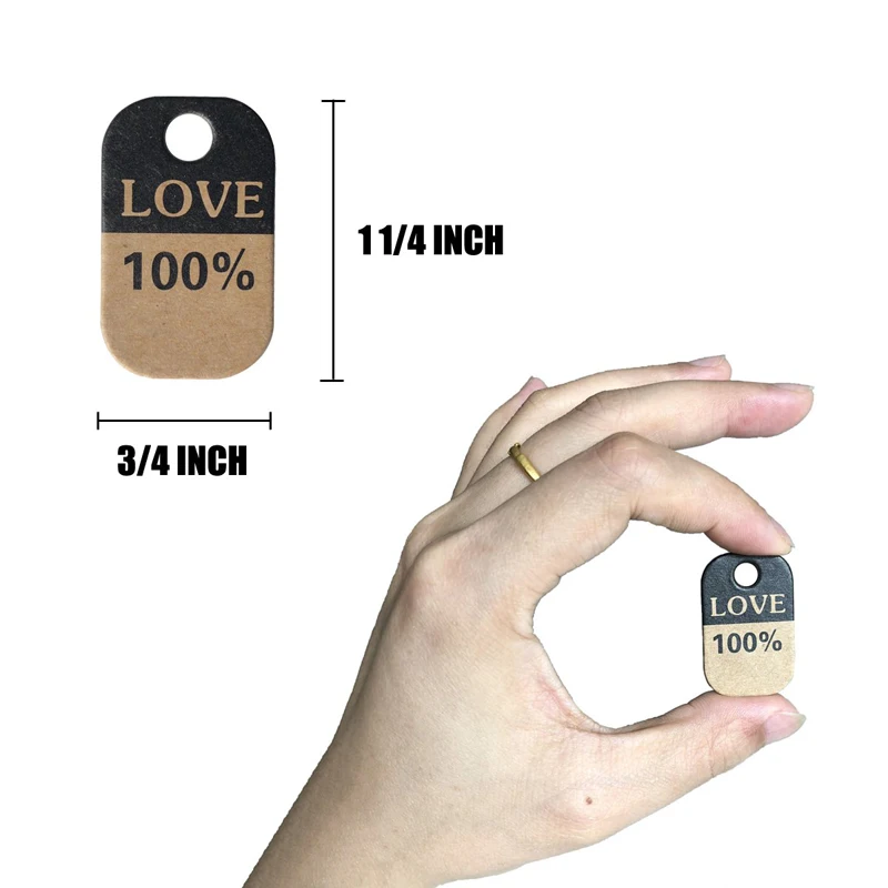 Любовная бирка 100 шт. подарочные бирки Крафт Бумага с джутовый шпагат