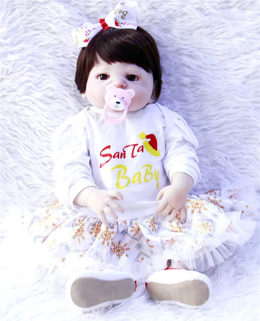 

55cm full Silicone Girl Princess Dolls Lifelike Newborn Babies Alive Bebe Reborn Baby for Child Play House Bedtime Toy Gifts
