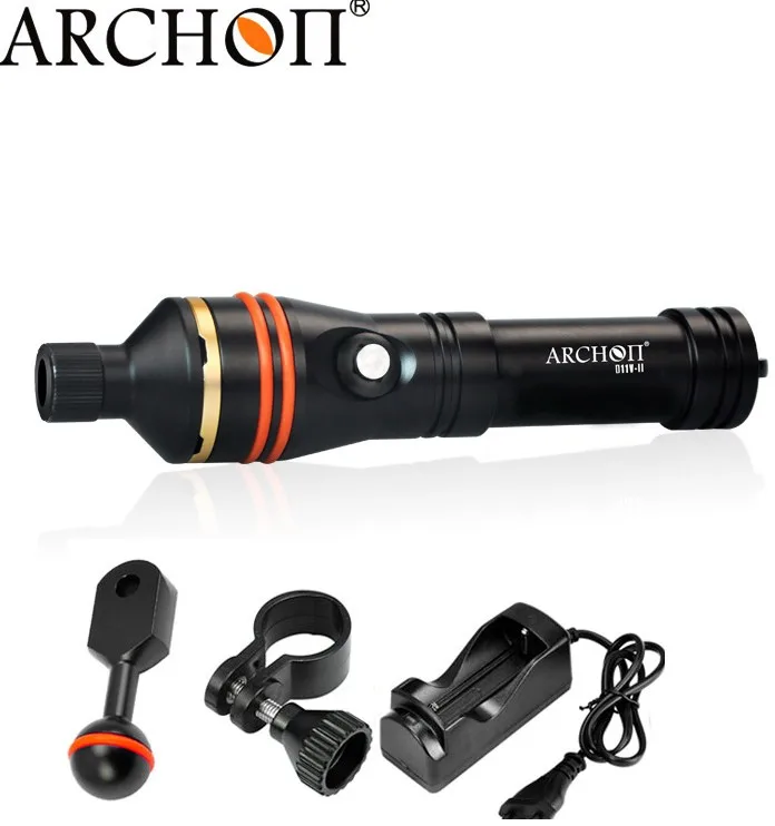 torch YS arm charger Archon CREE светодиодный светильник-вспышка для дайвинга Snoot Подводный Видео фонарь светильник 18650 перезаряжаемая батарея оборудование D11VII/W17VII - Испускаемый цвет: torch YS arm charger