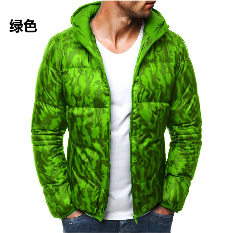 Повседневные мужские парки зимние хлопковые с 3D принтом пальто на молнии