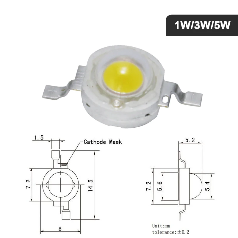 Светодиодный чип Epistar высокой мощности различные цвета 1 Вт 3 5 10 20 3000 SMD COB