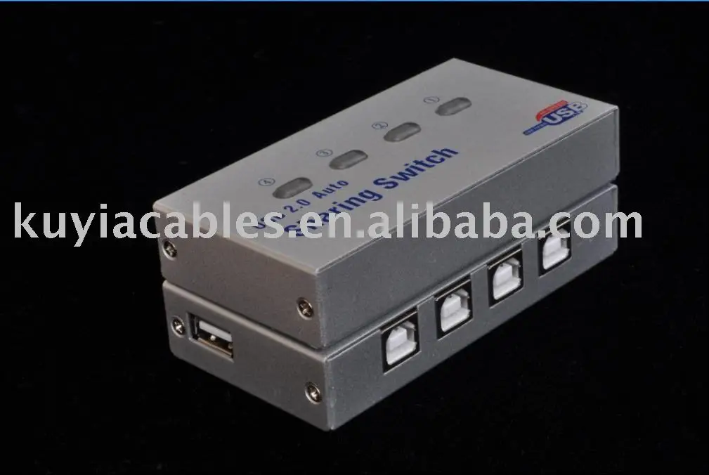 KUYiA Бесплатная доставка + номер отслеживания! USB 2 0 переключатель 4 порта