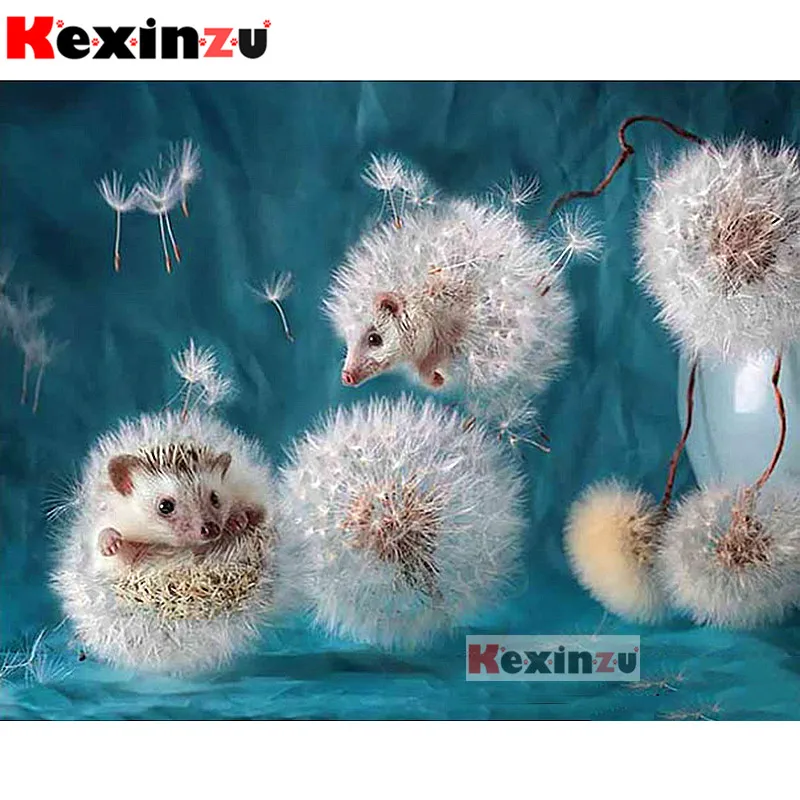 Набор для алмазной вышивки 5d Kexinzu крестиком Ежик мозаика из смолы домашний декор