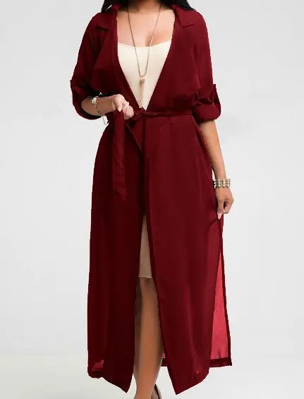 Тренчкот женский демисезонный с V образным вырезом модная облегающая