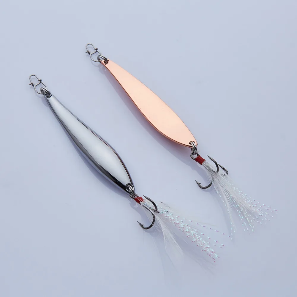 APADA Jigging 515 гусеница усиленный тройной крючок + перо 10 г 64 мм рыболовные приманки