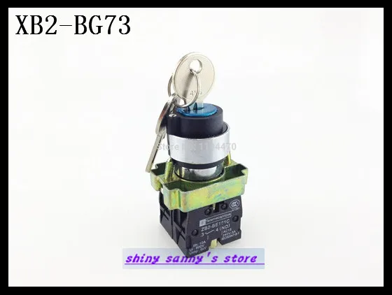 10 шт./лот XB2 BG73 3 позиция 2 NO Нормально открытый 2N/O сброс пружины мгновенный