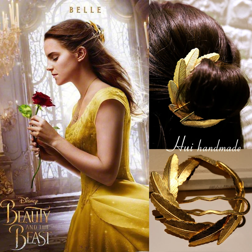 Хэллоуин фильм красота и чудовище косплей реквизит Belle Принцесса заколка для