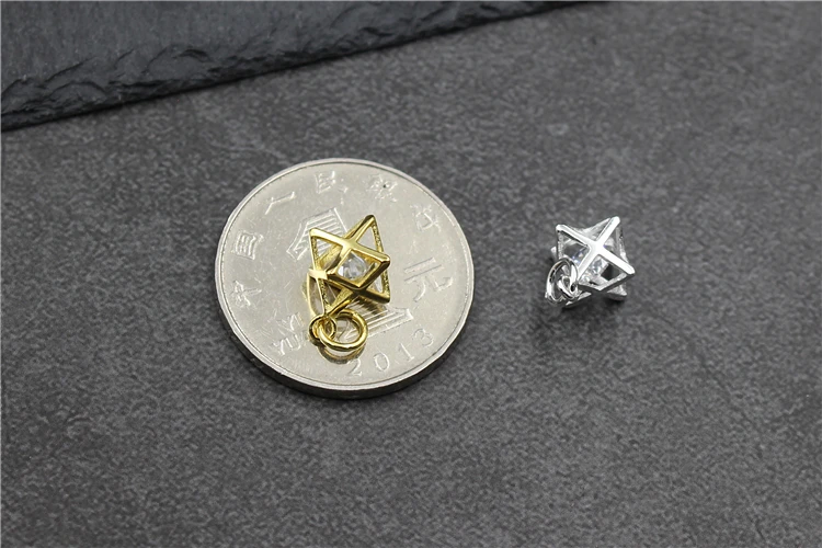 Authentic 925 Sterling Silver Color Star Zircon Charm Bracelet Beads Fit Pendant Bracelet Beads DIY Jewelry