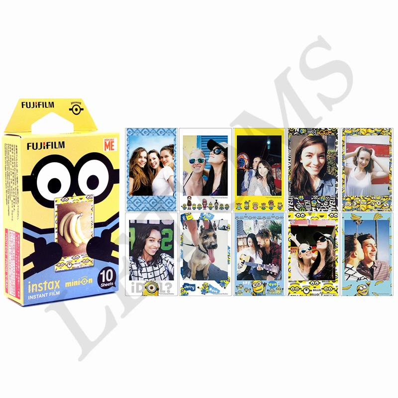 Fujifilm 20 листов Instax Гадкий я Желтый Миньон мгновенная пленка фотобумага для камеры
