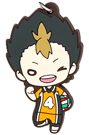 Кошмарным! Резиновый брелок для ключей Karasuno Koukou Hinata Shoyo Kageyama Tobio Sugawara Koshi Tsukishima Kei Yamaguchi Beaneye - Цвет: 12 Nishinoya Yuu