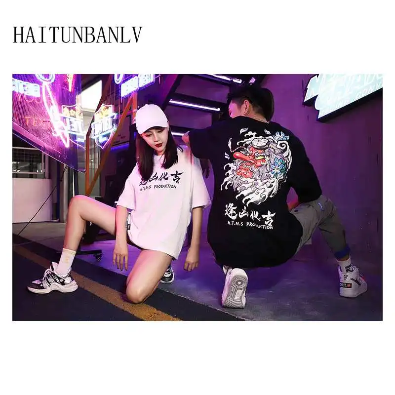 2019 Summer New Hip Hop "Turn calamities into blessings" Pattern Casual Short Sleeve Fashion Harajuku Tees Streetwear TShirts |
