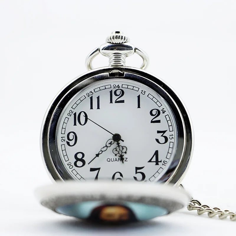 Модные карманные часы с рисунком ожерелье для женщин fob черные круглые выпуклые