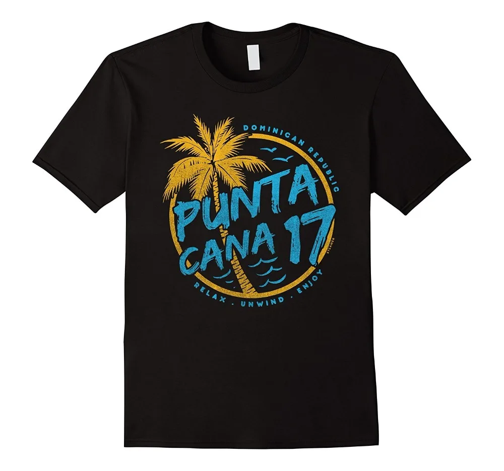 Brand New 2019 Summer Mens Short Sleeve Punta Cana 2017 Dominican Republic Travel Vacation T-shirt Tee | Мужская одежда