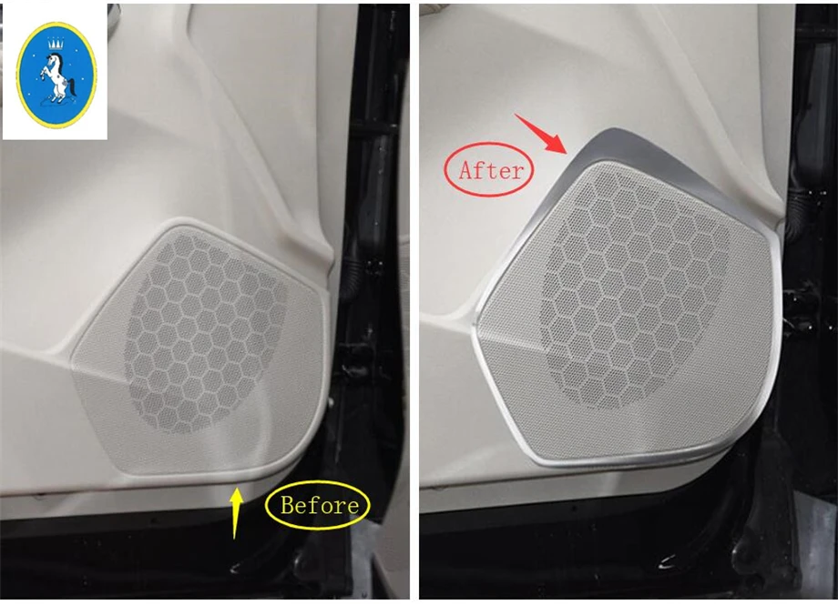 

Auto Accessory Inner Door Stereo Speaker Audio Sound Loudspeaker Frame Cover Trim Fit For Cadillac XT4 2019 2020 2021