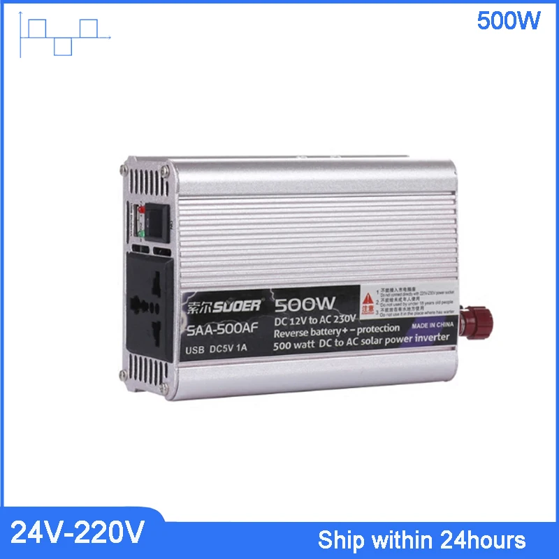 Инвертор синусоидальной волны 24 220 В 500 Вт|power inverter|500w power inverterpower inverter 500w |