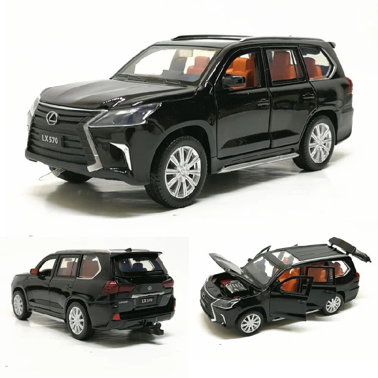 1:32 lexus LX570 модель автомобиля из сплава, литая под давлением металлическая Игрушечная машина со звуковым светом, 6 открывающихся дверей для детей, подарок