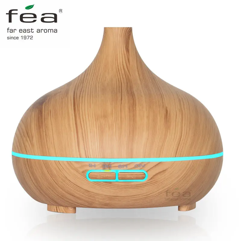 FEA 300ml Essential Oil Diffuser Wood Grain Ultrasonic Aroma Cool Mist Humidifier for Office Bedroom Baby Room Study Yoga Spa